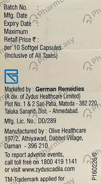 Folsafe Strip Of 10 Capsules