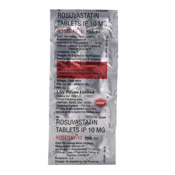 Roseday 10mg Strip Of 10 Tablets