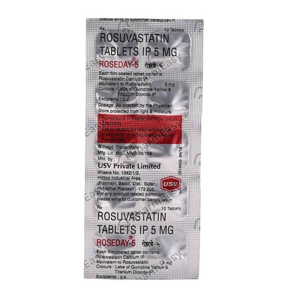 रोजडे 5एमजी की स्ट्रिप 10 टैबलेट्स