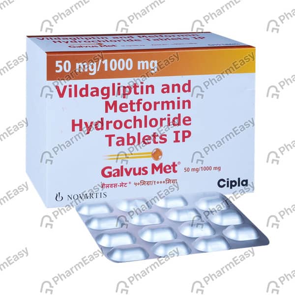 Galvus Met 50mg/1gm Strip Of 10 Tablets