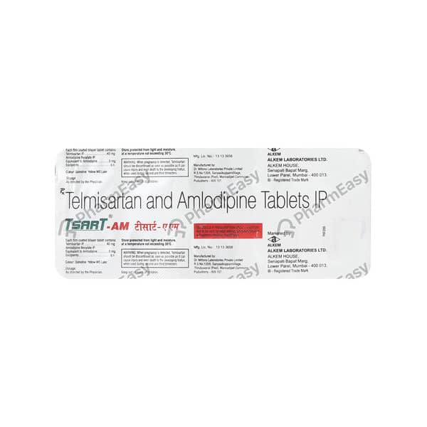 Tsart Am 40/5mg Strip Of 10 Tablets