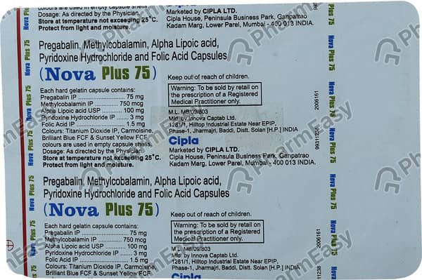 Nova Plus 75mg Strip Of 10 Capsules
