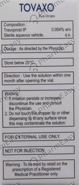 Tovaxo Bottle Of 2.5ml Eye Drops