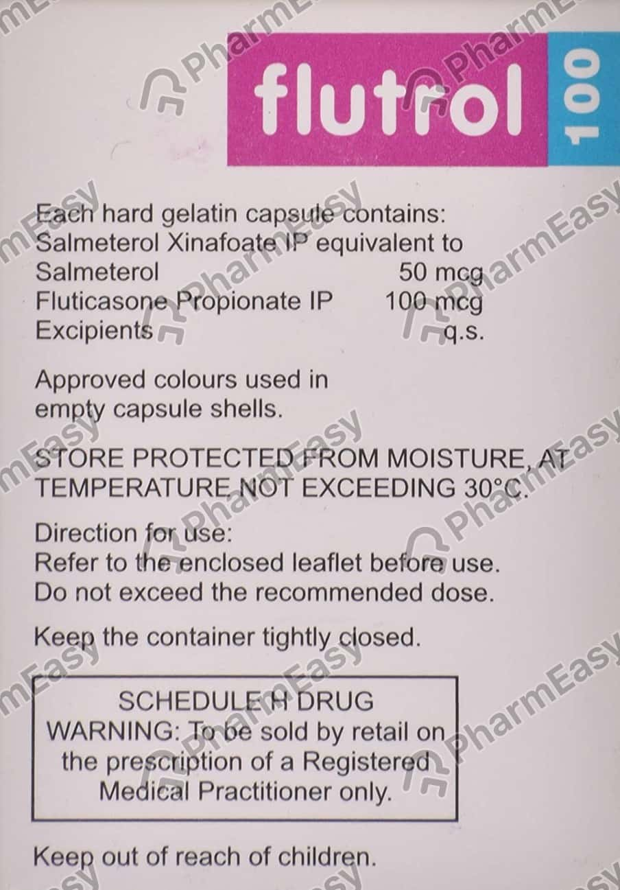 Flutrol 50/500mcg Bottle Of 30 Inhalation Capsules