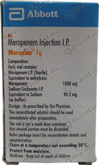 Meroplan 1 G Powder For Injection (1): Uses, Side Effects, Price ...