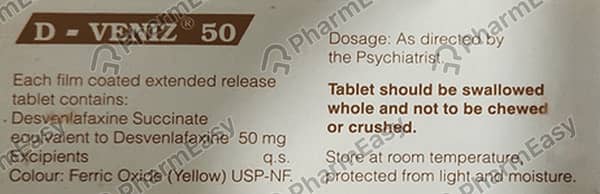 D Veniz 50mg Strip Of 10 Tablets