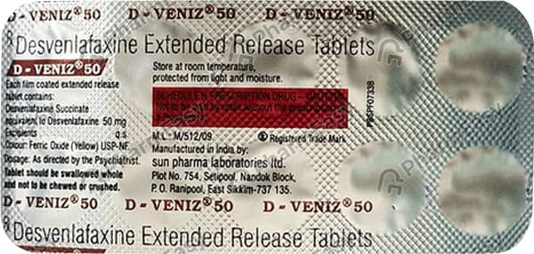 D Veniz 50mg Strip Of 10 Tablets