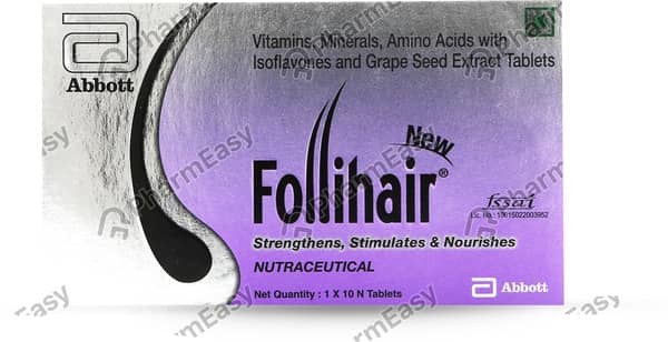 New Follihair Strip Of 10 Tablets