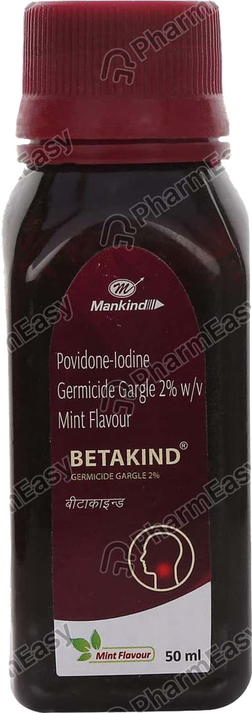Betakind 2% Mint Flavour Bottle Of 50ml Gargle