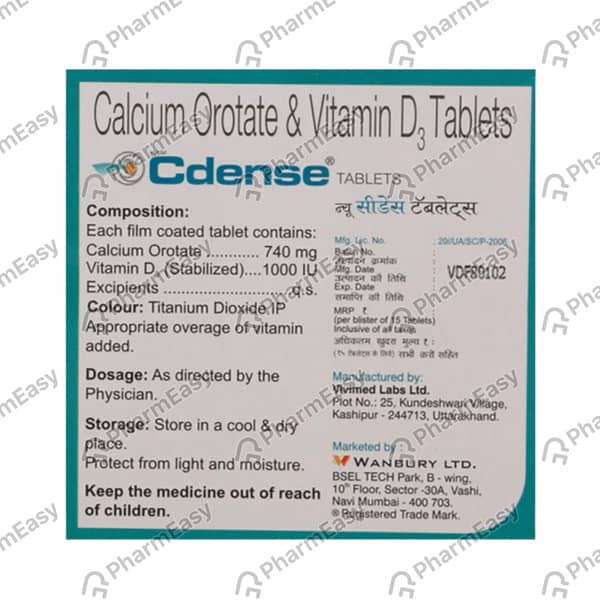 Cdense 740mg Strip Of 30 Tablets