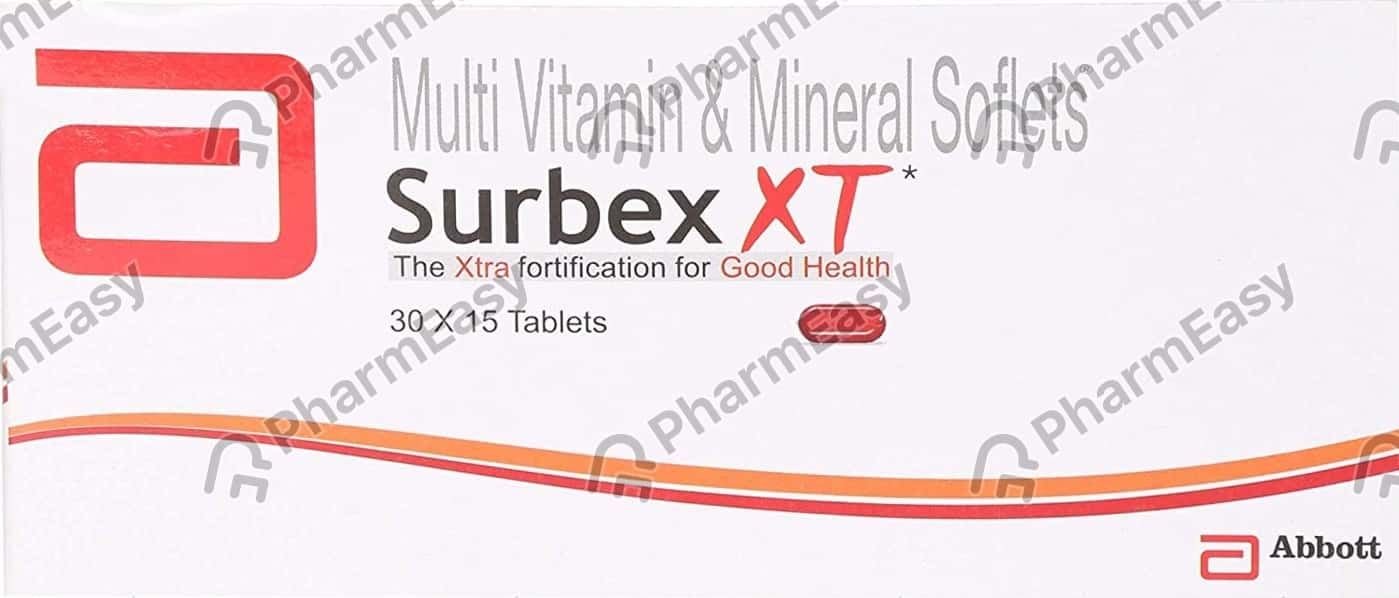 Surbex Xt Strip Of 15 Tablet Uses, Side Effects, Price & Dosage
