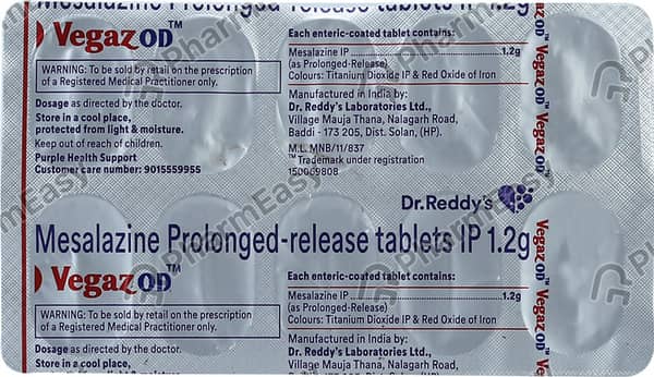Vegaz Od 1.2gm Strip Of 10 Tablets