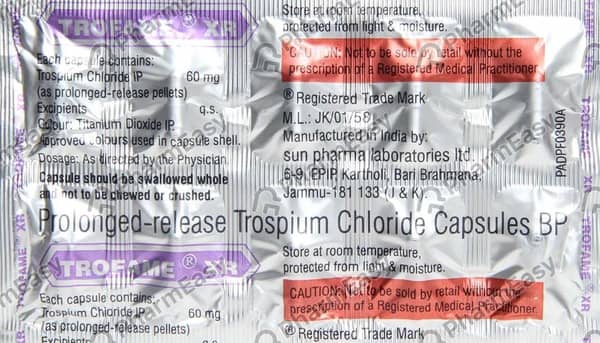 Trofame Xr Strip Of 10 Capsules