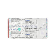 Rosulip 20 MG Tablet (10) - Uses, Side Effects, Dosage, Composition ...
