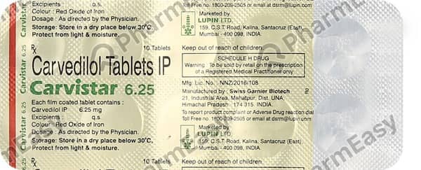 Carvistar 6.25Mg Tablet