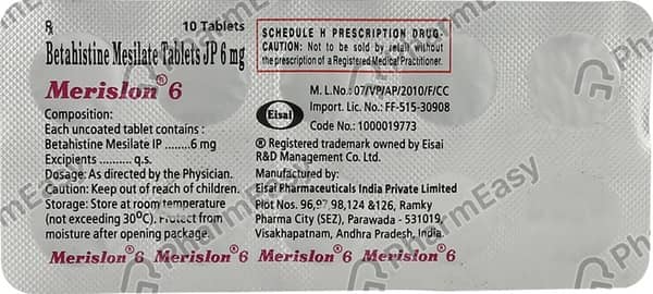 Merislon 6mg Tablet