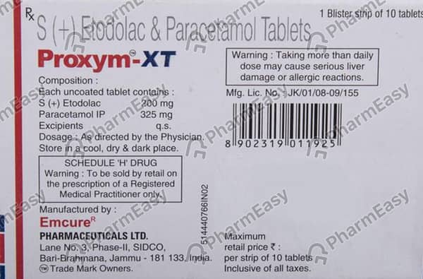 Proxym Xt Strip Of 10 Tablets