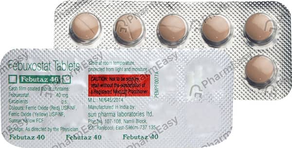 Febutaz 40mg Strip Of 10 Tablets