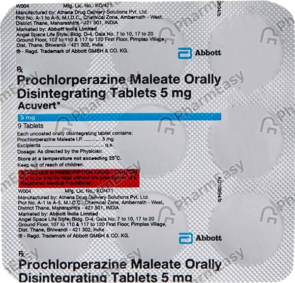 Acuvert 5mg Strip Of 9 Tablets
