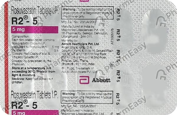 R2 5mg Strip Of 10 Tablets