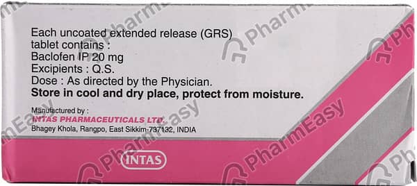 Baclof Od 20mg Strip Of 10 Tablets
