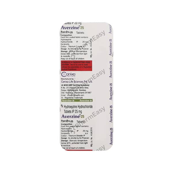Averzine 25mg Tablet