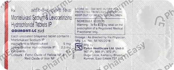 Odimont Lc Kid Strip Of 10 Tablets