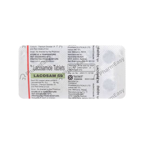 Lacosam 50mg Strip Of 10 Tablets