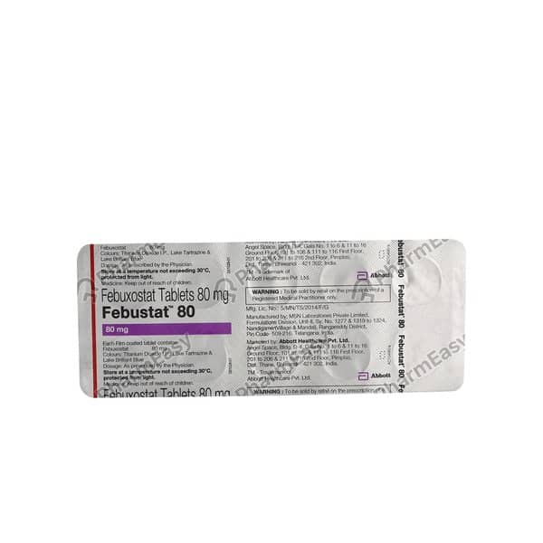Febustat 80mg Strip Of 10 Tablets