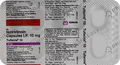 Tufacne 10mg Strip Of 10 Capsules