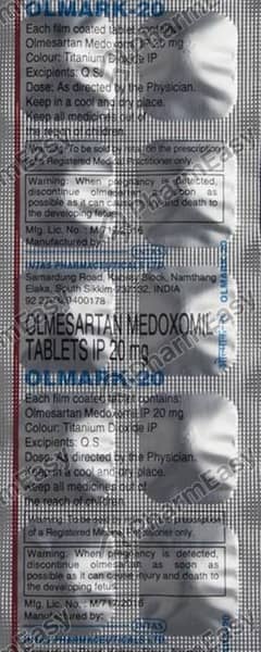 Olmark 20mg Strip Of 10 Tablets