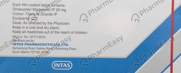 Olmark 20mg Strip Of 10 Tablets