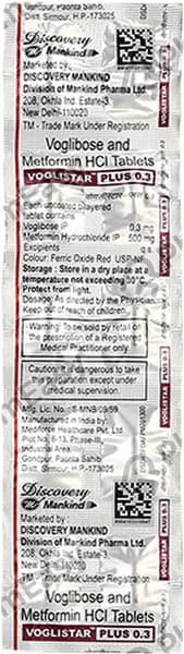 Voglistar Plus 0.3mg Strip Of 10 Tablets