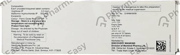 Voglistar Plus 0.3mg Strip Of 10 Tablets