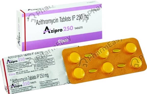 Azipro 250mg Strip Of 6 Tablets