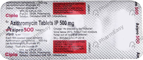 Azipro 500mg Strip Of 3 Tablets