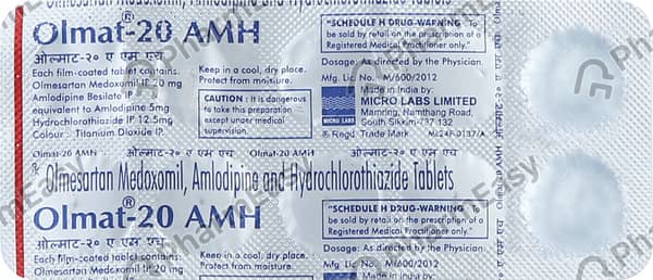 Olmat Amh 20mg Strip Of 10 Tablets