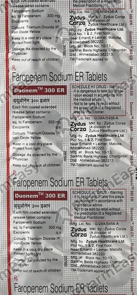 Duonem Er 300mg Strip Of 6 Tablets