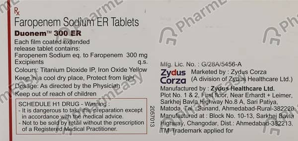 Duonem Er 300mg Strip Of 6 Tablets