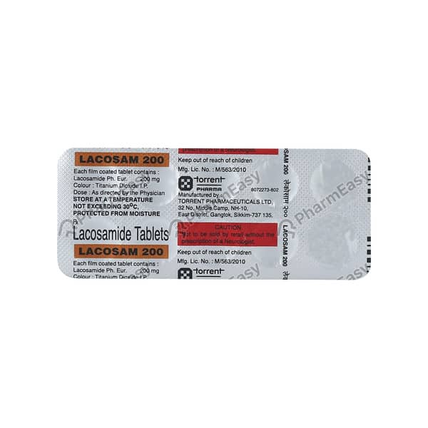 Lacosam 200Mg Strip Of 10 Tablets