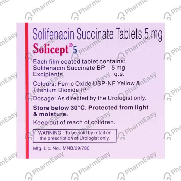 Solicept 5mg Strip Of 10 Tablets