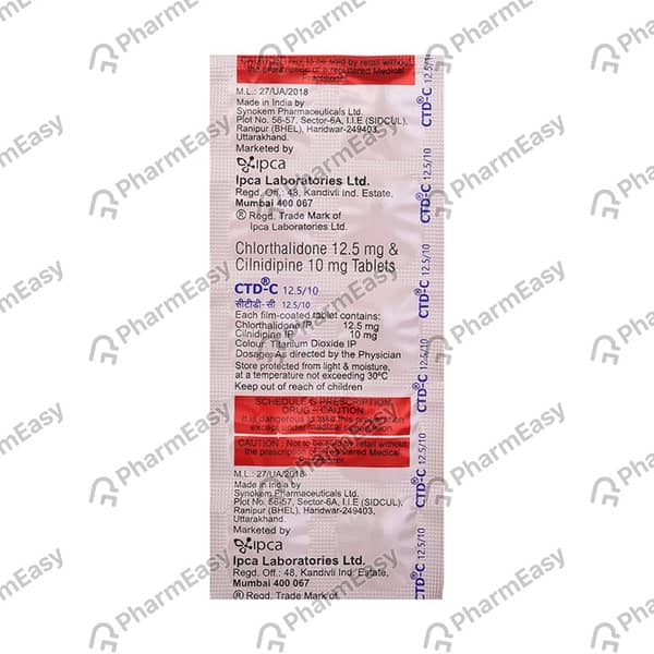 Ctd 12.5mg Strip Of 10 Tablets
