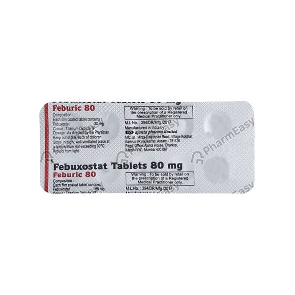 Feburic 80mg Strip Of 10 Tablets