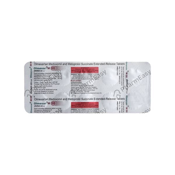 Olmesar M 50mg Strip Of 10 Tablets