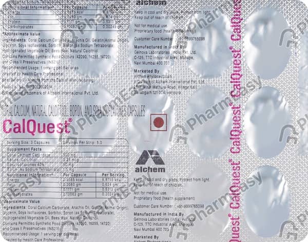 Alchemlife Natural Calquest Care For Bone Health Strip Of 15 Capsules