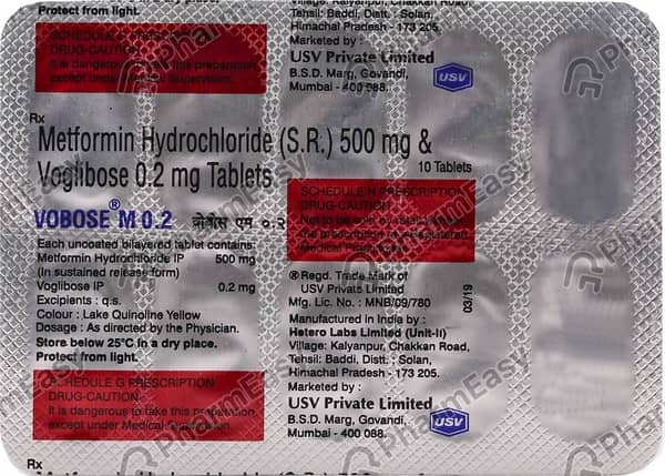 Vobose M 0.2mg Strip Of 10 Tablets