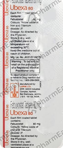 Ubexa 80mg Strip Of 10 Tablets