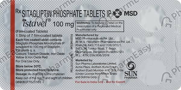 Istavel 100mg Strip Of 7 Tablets