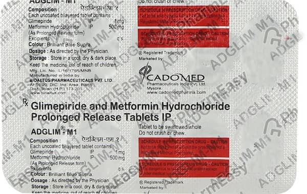 Adglim M 1mg Strip Of 10 Tablets