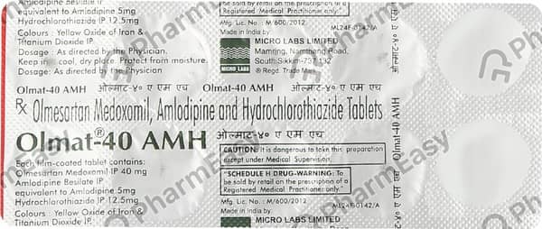 Olmat Amh 40mg Strip Of 10 Tablets